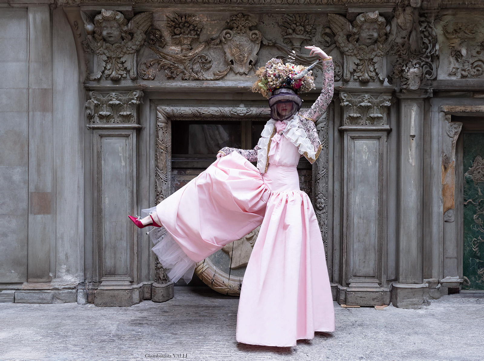 haute couture editorial for the Edge mag print issue starring Leia Matagne from Elite models